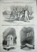 Original Old Antique Print 1844 Queen Tahitan Pritchard Siers French Prison