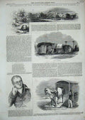 Original Old Antique Print 1844 Race Horse Dalton Pitmen Northumberland Durham