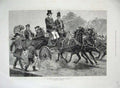 Original Old Antique Print 1886 General Election Horses Carriage Transport 19th