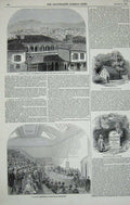 Original Old Antique Print Doctors Medicine Edinburgh 1845 Grave Dwarf Smyrna