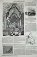 Original Old Antique Print 1846 Seacroft Church Leeds Ord Bridge Lancaster Moon