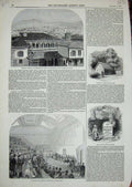 Original Old Antique Print 1845 Doctors Medicine Edinburgh Grave Dwarf Smyrna