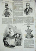 Old Antique Print 1851 Paris Fashion General Randon War Holmes Cambridge 19th