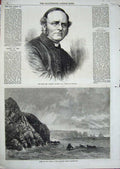 Old Antique Print 1870 Rev. Harvey Goodwin Ship Wreck Gorgone French War 19th