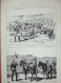 Original Old Antique Print War Soudan 1885 Battle Abou Klea Siers Melton Prior