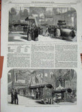 Old Antique Print Paris Exhibition 1867 Munitions War Manufactures Weapon 19th