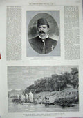 Old Antique Print 1885 Prince Hassan Khedive War Soudan Hamdab Nile Earle 19th