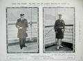 Original Old Antique Print 1906 King Edward Vii Kaiser Ship Uniform Photograph