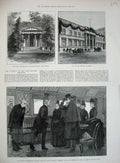 Old Antique Print 1888 Frederick King Humbert Genoa Mausoleum Berlin Art 19th