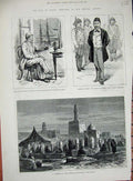 Old Antique Print 1882 Cemetery Cairo Bairam Port Said Mahmoud Fehmy War 19th