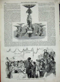 Original Old Antique Print Ragged School Westminster 1859 Testimonial Manning