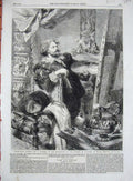 Old Antique Print 1862 Peter Paul Rubens Artist Painting Gilbert Painter 19th