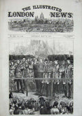 Old Antique Print 1871 Opening International Exhibition South Kensington 19th
