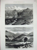 Old Antique Print 1877 Transvaal Africa Crocodile River Speckboom Pilgrim 19th