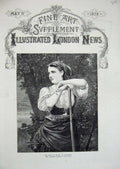 Old Antique Print 1872 Une Fille Des Champs Bouguereau Lady Woman Country 19th