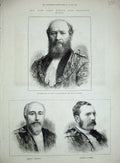 Original Old Antique Print 1879 Lord Mayor London Truscott Woolloton Bayley