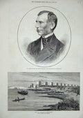 Old Antique Print 1876 James Ingham Magistrate Bow-Street War Semendria 19th