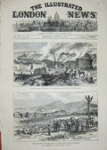 Old Antique Print 1877 Tartar Village Tergesek Dobrudscha War Baltacesti 19th