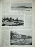 Original Old Antique Print 1899 Pine Creek GDiscoveries Atlin Lake Miners Boat