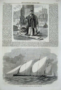 Old Antique Print 1860 Captain Harrison Lord Willoughby D'Eresby New Moon 19th