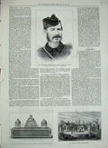 Original Old Antique Print 1880 Alexander Ferguson Inkstand Goorkhas Hospital