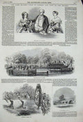Old Antique Print 1846 Benson Lock Culham Bridge Oxford Lord Mayor Grace 19th