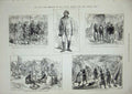 Original Old Antique Print 1877 War Turkish Army Osman Pasha Sinankeui Siers
