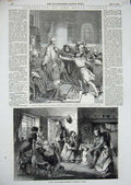 Old Antique Print 1853 Death Thomas Becket Archbishop Canterbury Brooks 19th