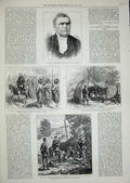Old Antique Print 1877 War Bashi-Bazouk Richards Canada Asia Minor Huts 19th