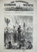 Original Old Antique Print 1876 Lieutenant Cameron Royal Geographical Society