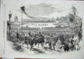 Old Antique Print 1852 Grand Military Fetes Paris Champs De Mars France 19th