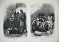 Original Old Antique Print 1876 Sketch Bulgarian Peasants Workpeople Victorian