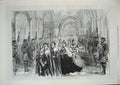 Original Old Antique Print 1876 Queen Parliament Procession Peers Corridor 19th