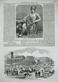Old Antique Print Sir Cursetjee Jamsetjee Bombay 1859 Paris Champ St Maur 19th