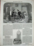 Old Antique Print 1859 Burns Press Chair Vandyke Frank Hals Flatou Deane 19th