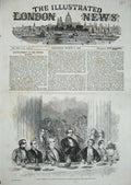 Old Antique Print 1851 Public Dinner Mr Macready Hall Commerce Table Men 19th