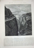 Original Old Antique Print 1877 War Passage Balkans Hainkoi Pass Siers Fine Art
