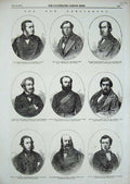Old Antique Print 1857 Parliament Bodmin Windham Manners Bentick Shelley 19th
