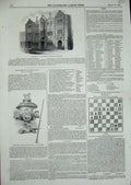 Old Antique Print 1845 Roby Day Sunday School Manchester Leamington Sport 19th
