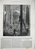 Old Antique Print 1872 Queen'S Thanksgiving Paul'S Cathedral Farringdon 19th