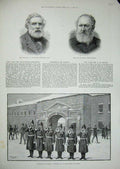 Original Old Antique Print 1880 Canada Citadel Quebec Muntz Halliwell-Phillipps