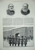 Original Old Antique Print 1889 Canada Citadel Quebec Halliwell-Phillipps Muntz