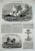 Original Old Antique Print 1862 Protestant Sunday School Waterford War America