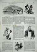 Old Antique Print Sir Napier Dumbarton Castle Horticultural Man Flowers