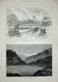 Old Antique Print War Balkans 1877 Railway Kayadiz Haskioi Hainkoi Pass 19th