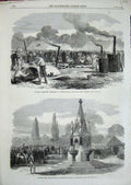 Antique Print *0293 Princess Teck Fountain Regent'S 1869 Shoeburyness Camp