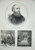 Old Antique Print 1876 Alexander M'Aulay Wesleyan Methodist War Cettigne 19th