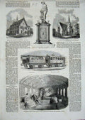 Old Antique Print 1859 Train Orleans Railway Imperial Saloon Lancashire 19th