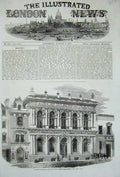 Original Old Antique Print 1856 West England South Wales District Bank Bristol