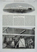 Old Antique Print 1869 Jefferson City Iowa Observatory Canadian Eclipse 19th